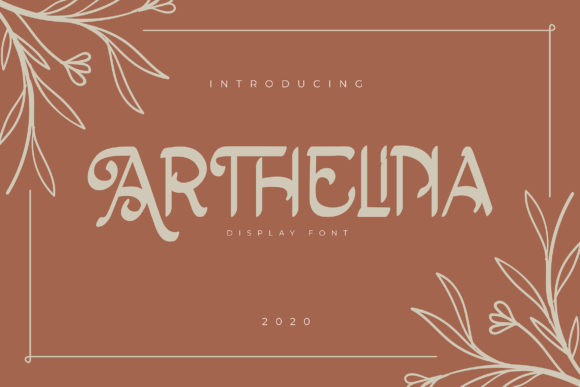 Arthelina: A Trendy Display Font for Handmade Creations