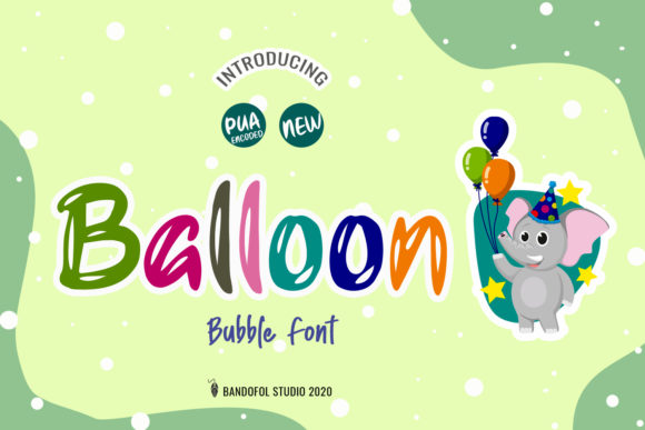 Balloon Font for Creative Craft and Commercial Use