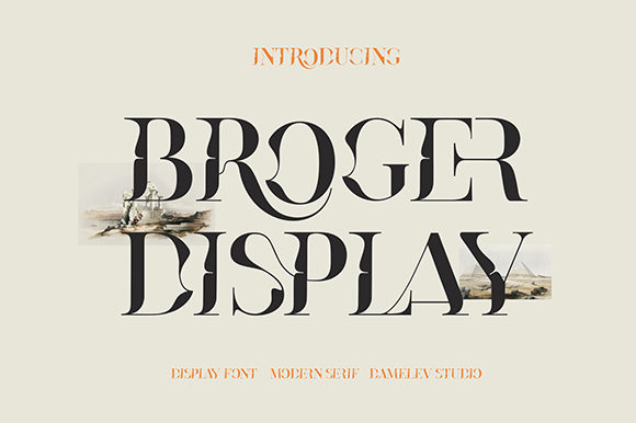 Broger Font: A Modern Display Font for Creative Projects