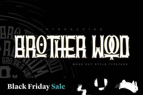 Brother Wood: A Bold Display Font for Digital Creativity