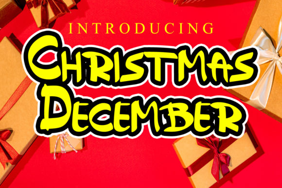 Christmas December Font for Festive Editorial Design