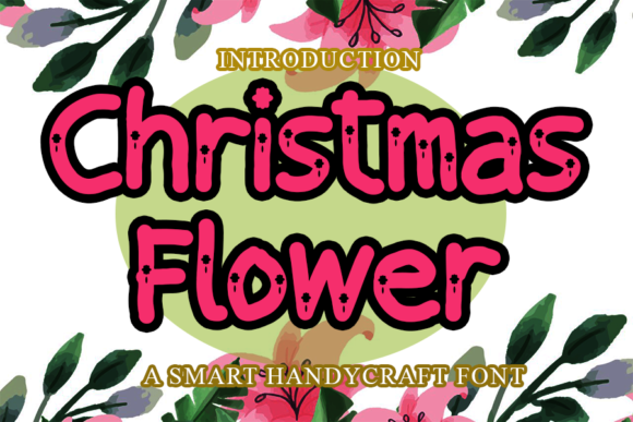 Christmas Flower Display Font for Digital Creativity