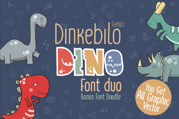 Dinkebilo Dino: A Playful Display Font for Digital Creatives