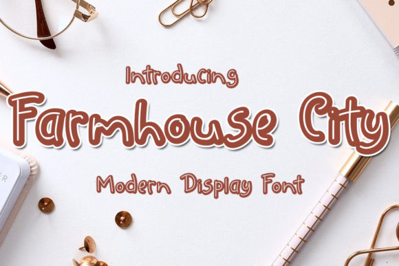Farmhouse City Font for Trendy Handmade Designs
