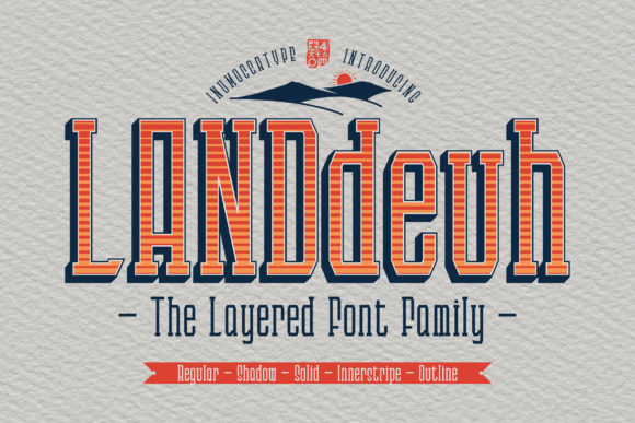 Landdeuh: A Vintage-Inspired Display Font for Bold Branding