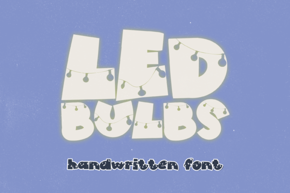 Led Bulbs Font for Handmade Creations