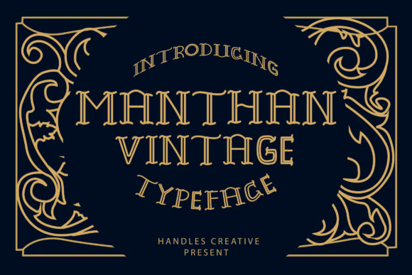 Manthan: The Vintage Display Font for Polished Brand Identity