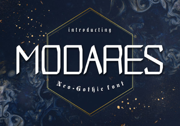 Modares: A Neo Gothic Display Font for Bold Branding
