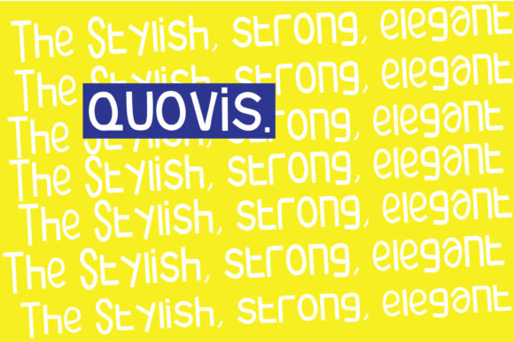 Quovis: A Modern Display Font for Bold Branding