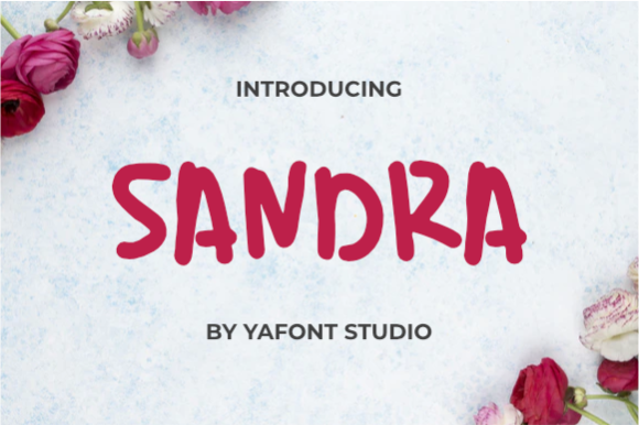 Sandra: The Playful Display Font for Handmade Crafts