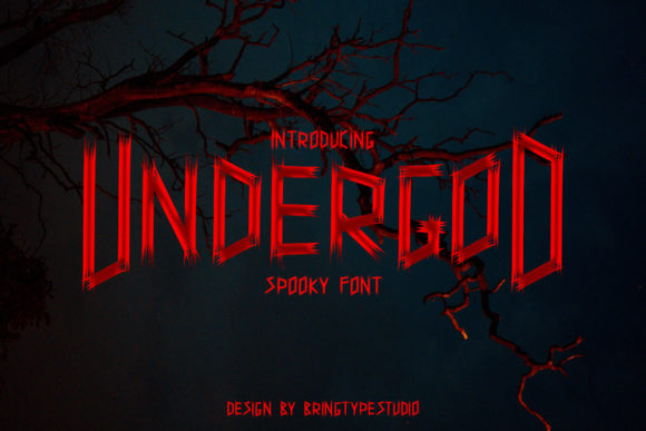 Undergod: A Dramatic Display Font for Crafters and Makers